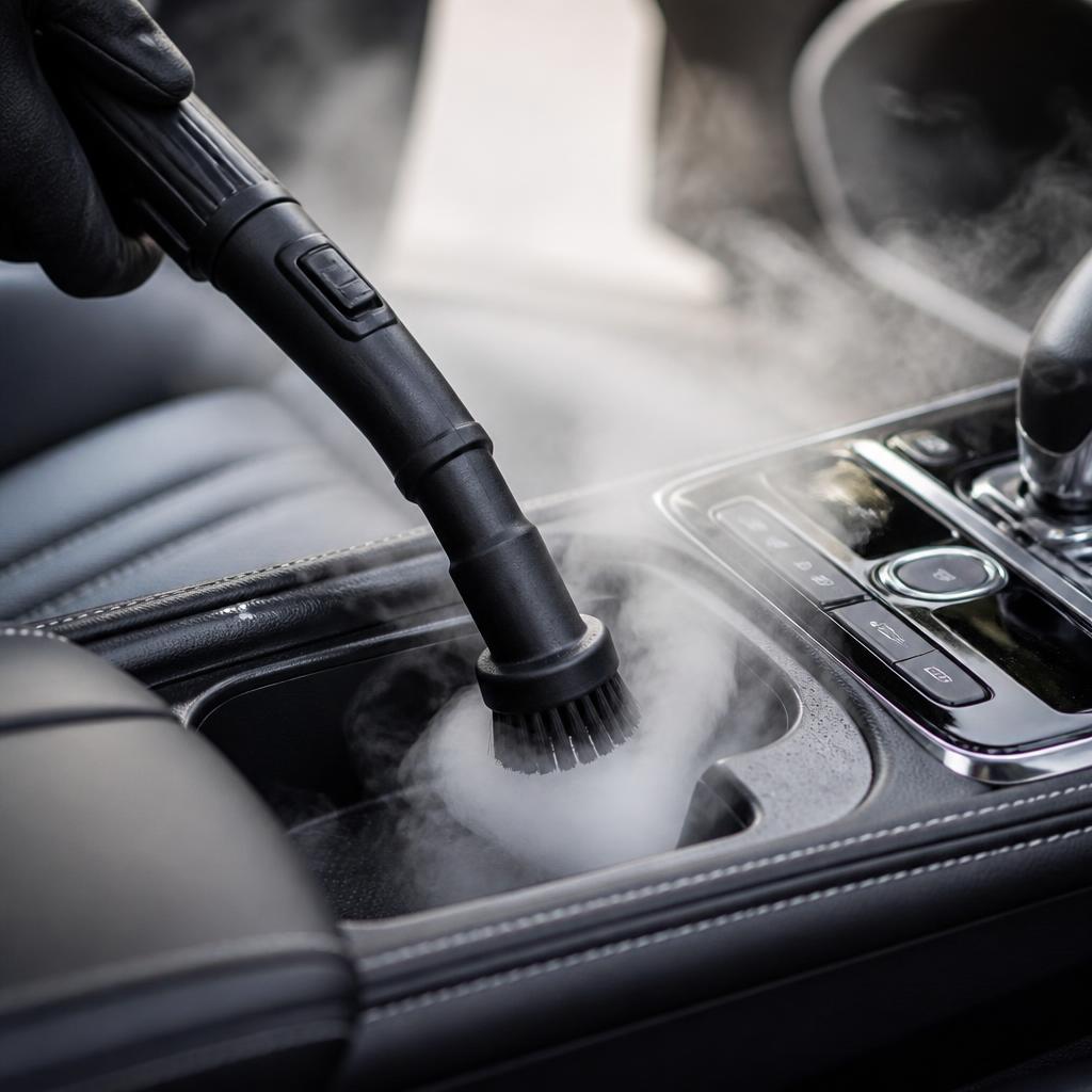 Steam cleaning interior